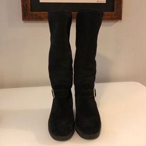 Black suede ugg wedge boots